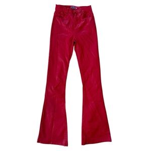 Y2K Edikted Red Vegan Leather Pants